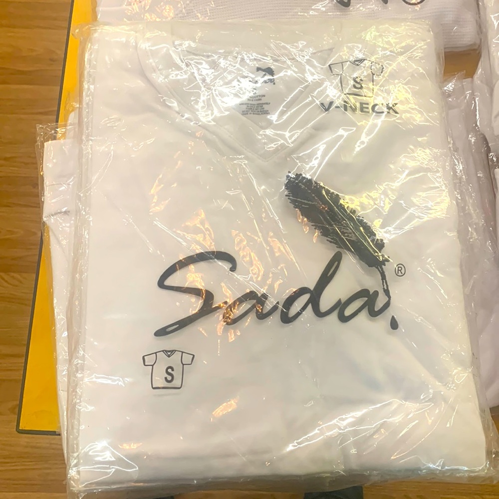 SADA White V-Neck Tee